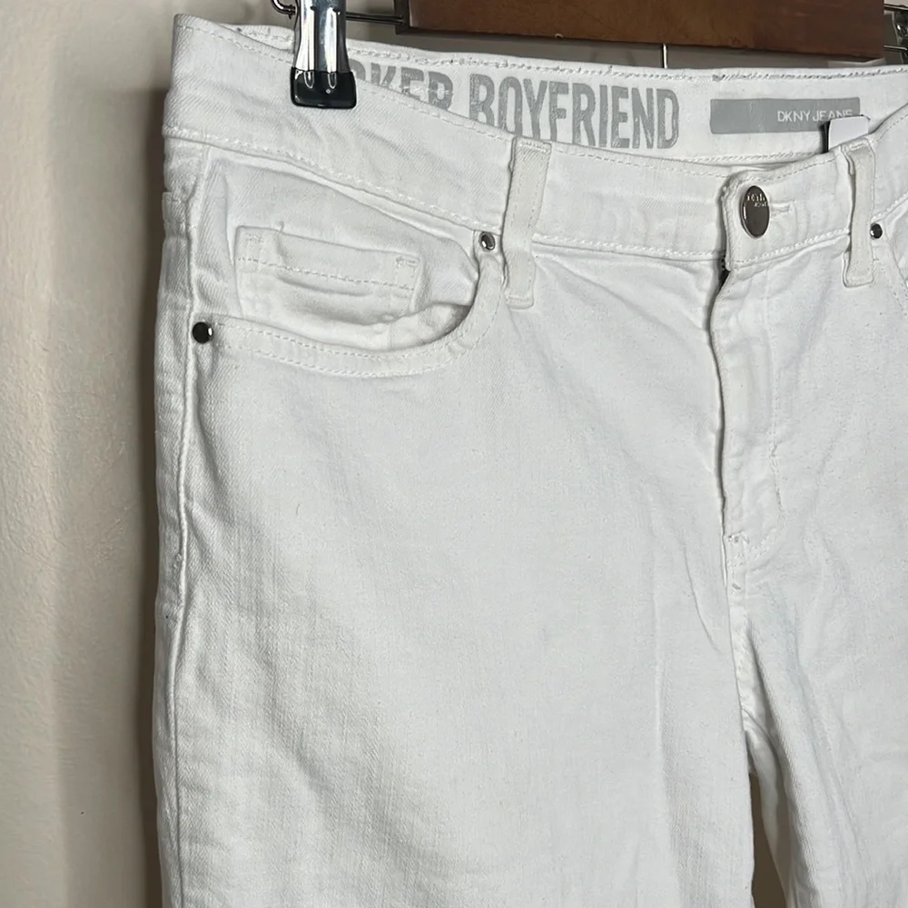 DKNY JEANS BLEECKER BOYFRIEND WHITE SHORTS SIZE 10P
